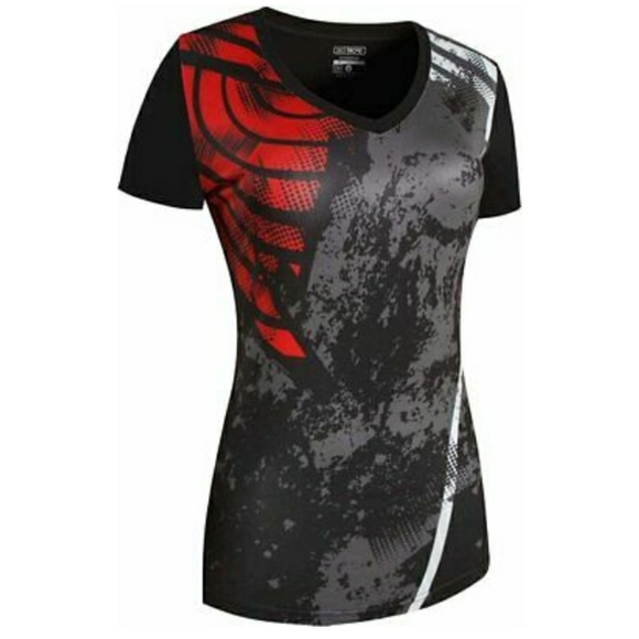 NWT Women's Set 3 Printed Athletic v-neck Tees - Picture 4 of 16